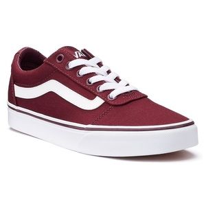 Vans low tops burgundy shoes